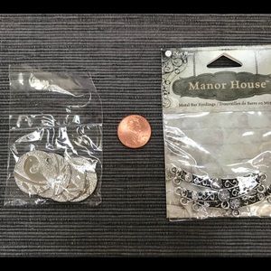 SILVER METAL BAR/BIRD PENDANTS Jewelry Art Supply